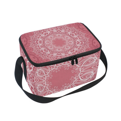 ALAZA Insulated Lunch Box Pink Mandala Lunch Bag for Men Women Portable Tote Bag Cooler Bag
ALAZA Insulated Lunch Box Pink Mandala Lunch Bag for Men Women Portable Tote Bag Cooler Bag