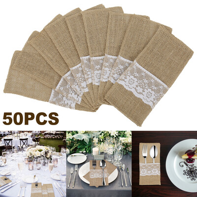 Willstar 50Pack Hessian Burlap Lace Cutlery Holder Pocket Tableware Pouch Wedding Dinner
Willstar 50Pack Hessian Burlap Lace Cutlery Holder Pocket Tableware Pouch Wedding Dinner
