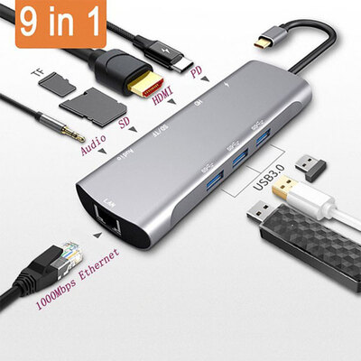 Willstar Laptop Docking Station 9 in 1 USB Type-C HUB 4K HDMI VGA Charge Port Adapter
Willstar Laptop Docking Station 9 in 1 USB Type-C HUB 4K HDMI VGA Charge Port Adapter