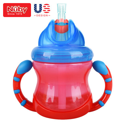 Nuby childrens sippy cups learn to drink baby training leak-proof baby cup 240ml blue cover red body American brand
Nuby childrens sippy cups learn to drink baby training leak-proof baby cup 240ml blue cover red body American brand