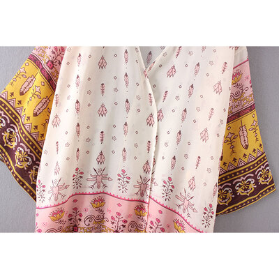 Women Chiffon Kimono Cardigan Bikini Cover Up Printed Boho Long Loose Casual Beach Robe Blouse Top RedYellow
Women Chiffon Kimono Cardigan Bikini Cover Up Printed Boho Long Loose Casual Beach Robe Blouse Top RedYellow