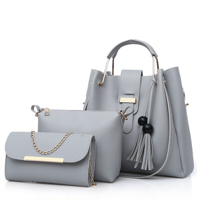 New female bag pure color fashion bead bead fringed mother bag three piece ladies single shoulder bag
New female bag pure color fashion bead bead fringed mother bag three piece ladies single shoulder bag