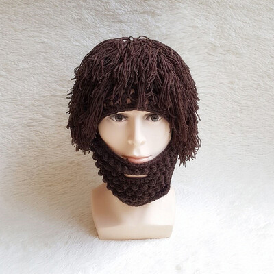 Wig Beard Hats Hobo Mad Scientist Caveman Handmade Knit Warm Winter Caps Men Women Halloween Gifts Funny Party Beanies
Wig Beard Hats Hobo Mad Scientist Caveman Handmade Knit Warm Winter Caps Men Women Halloween Gifts Funny Party Beanies