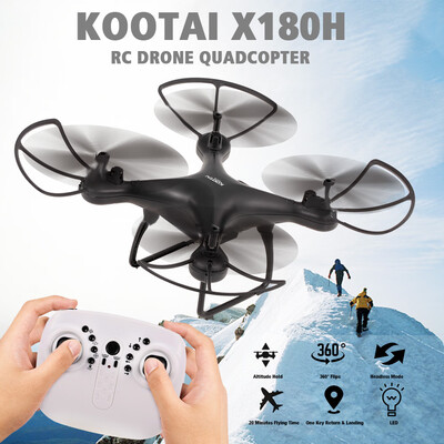 KOOTAI X180H 20mins Flight Drone Altitude Hold One Key Return RC Drone Quadcopter Kids Gift Toy
KOOTAI X180H 20mins Flight Drone Altitude Hold One Key Return RC Drone Quadcopter Kids Gift Toy