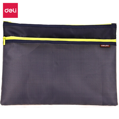 Deli deli breathable double cloth storage bag A5 zipper file bag single dark blue 5843
Deli deli breathable double cloth storage bag A5 zipper file bag single dark blue 5843