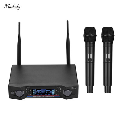 Muslady U2 UHF Wireless Microphone System 2 Handheld Mics & 1 Receiver with LCD Display for Karaoke Home Entertainment Business Me
Muslady U2 UHF Wireless Microphone System 2 Handheld Mics & 1 Receiver with LCD Display for Karaoke Home Entertainment Business Me