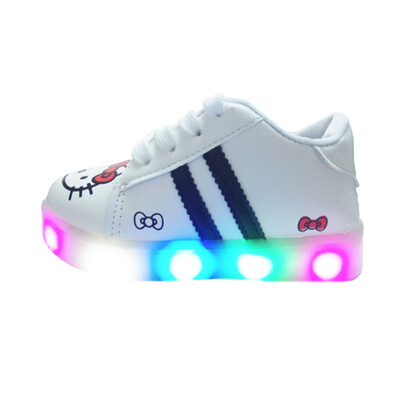 2018 New Girls Led Light Up Luminous Glowing Sneaker hello kitty Children Shoes Sports Casual Running Kids Shoes Size 21-30
2018 New Girls Led Light Up Luminous Glowing Sneaker hello kitty Children Shoes Sports Casual Running Kids Shoes Size 21-30
