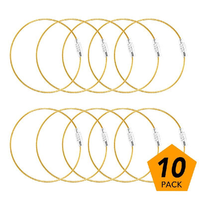 Stainless Steel Wire Keychain Cable Key Ring Loop for Outdoor Camping Hiking