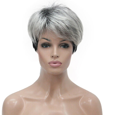 StrongBeauty Short Silver Grey With Black Two Tone Womens Wigs Side Swept Bangs Full Synthetic Wig
StrongBeauty Short Silver Grey With Black Two Tone Womens Wigs Side Swept Bangs Full Synthetic Wig