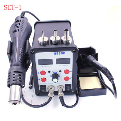 ESD Soldering Station 8586D Double Digital Display Electric Solder Iron Hot Air Het Gun SMD BGA Rework Welder Desoldering Repair
ESD Soldering Station 8586D Double Digital Display Electric Solder Iron Hot Air Het Gun SMD BGA Rework Welder Desoldering Repair