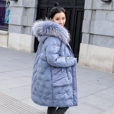 Winter big fur collar down jacket women 2018 new loose slimming cotton jacket letter embroidery long coat 90293
Winter big fur collar down jacket women 2018 new loose slimming cotton jacket letter embroidery long coat 90293