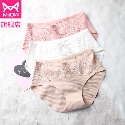Cat man modal lace sexy seamless ladies underwear mid-waist sweet cute girl student shorts briefs skin color white pink M
Cat man modal lace sexy seamless ladies underwear mid-waist sweet cute girl student shorts briefs skin color white pink M