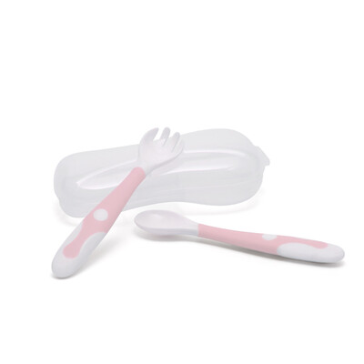 Baby Fork & Spoon Set Curved Utensil Training Self-feeding Easy Grip Bendable Handle With Travel Case Kids Tableware Flatware Gree
Baby Fork & Spoon Set Curved Utensil Training Self-feeding Easy Grip Bendable Handle With Travel Case Kids Tableware Flatware Gree