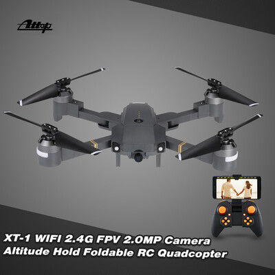 Attop XT-1 WIFI 24G 6-axis Gyro FPV 20MP Camera 3D Flip Altitude Hold Foldable RC Quadcopter
Attop XT-1 WIFI 24G 6-axis Gyro FPV 20MP Camera 3D Flip Altitude Hold Foldable RC Quadcopter