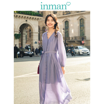 INMAN 2019 spring new V-neck retro literary belt with slim loose A word long-sleeved dress long skirt female 1891104543 Lilac purple
INMAN 2019 spring new V-neck retro literary belt with slim loose A word long-sleeved dress long skirt female 1891104543 Lilac purple