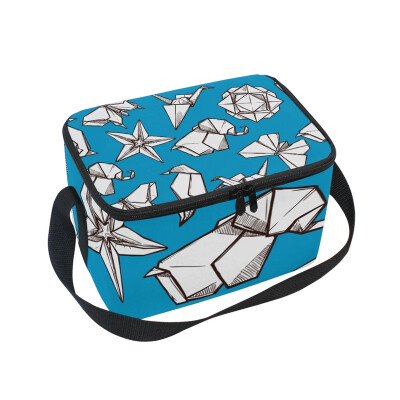 ALAZA Lunch Box Insulated Lunch Bag Large Cooler Paper-Folding Tote Bag