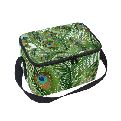 ALAZA Lunch Box Insulated Peacock Feather Lunch Bag Large Cooler Tote Bagfor Men Women
ALAZA Lunch Box Insulated Peacock Feather Lunch Bag Large Cooler Tote Bagfor Men Women