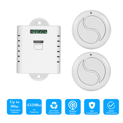 433MHz Universal Wide Voltage AC 85V-250V 1CH Wireless Remote Control Switch Receiver Module 10A Relay&5PCS 2 Key RF 433MHz Tr
433MHz Universal Wide Voltage AC 85V-250V 1CH Wireless Remote Control Switch Receiver Module 10A Relay&5PCS 2 Key RF 433MHz Tr