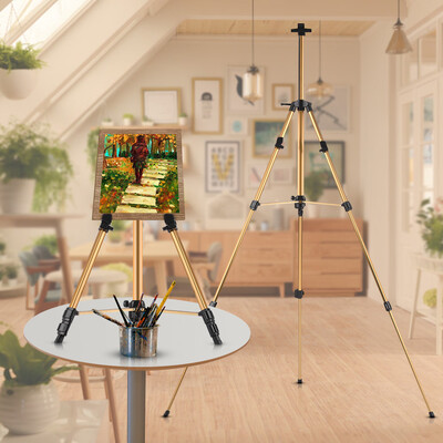 Aluminum Easel Stand Tripod Adjustable Height 19-55 Lightweight Sturdy Field Easel for Painting with Carrying Bag
Aluminum Easel Stand Tripod Adjustable Height 19-55 Lightweight Sturdy Field Easel for Painting with Carrying Bag