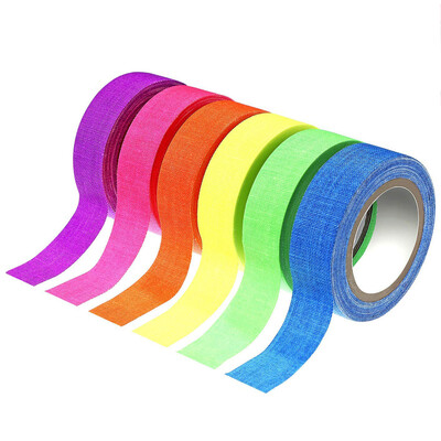 6 pcs 5m15mm Reactive UV Blacklight Tape 30ft Matte Finish Various Color Fluorescent Adhesive Glow Masking Cloth Sticker for Labe
6 pcs 5m15mm Reactive UV Blacklight Tape 30ft Matte Finish Various Color Fluorescent Adhesive Glow Masking Cloth Sticker for Labe