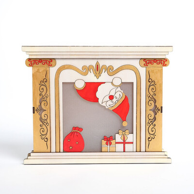 Christmas decorations glowing fireplace decorations Christmas gifts shop window wooden handicrafts
Christmas decorations glowing fireplace decorations Christmas gifts shop window wooden handicrafts
