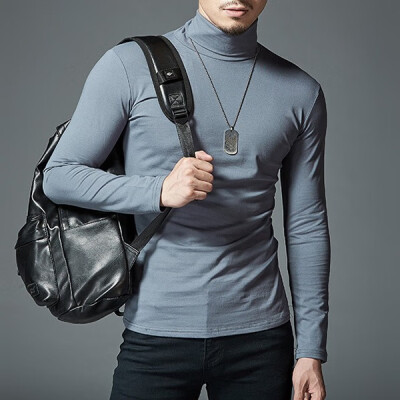 Mens Long-Sleeved Tops Slim Trendy Simple Shirts Warm High Collar Bottoming T-Shirts
Mens Long-Sleeved Tops Slim Trendy Simple Shirts Warm High Collar Bottoming T-Shirts