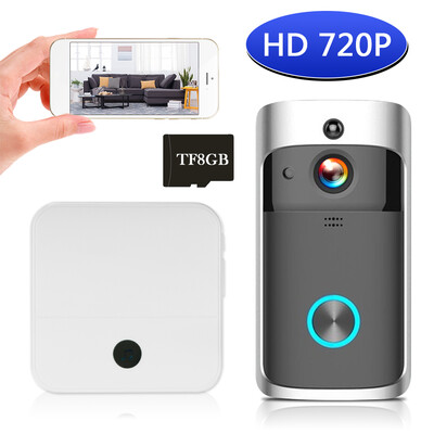 WiFi Smart Wireless Security DoorBell Smart HD 720P Visual Intercom Recording Video Door Phone Remote Home Monitoring Night Vision
WiFi Smart Wireless Security DoorBell Smart HD 720P Visual Intercom Recording Video Door Phone Remote Home Monitoring Night Vision