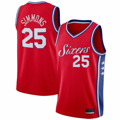 2019 New Mens Philadelphia 76ers 25 Ben Simmons Red White Gray Blue Basketball Jersey Size S-XXL
2019 New Mens Philadelphia 76ers 25 Ben Simmons Red White Gray Blue Basketball Jersey Size S-XXL
