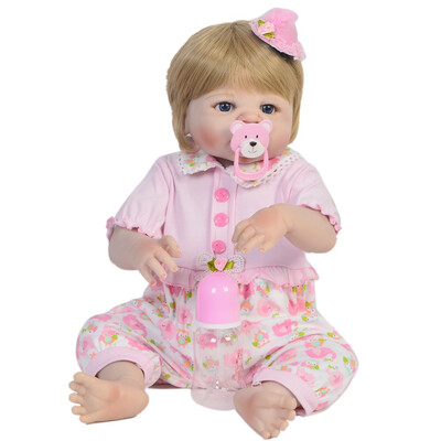 Fashion Reborn Doll Handmade All Silicone Lifelike Newborn Babies Doll For Kid Christmas Holiday Gift Gold Hair DIY Style
Fashion Reborn Doll Handmade All Silicone Lifelike Newborn Babies Doll For Kid Christmas Holiday Gift Gold Hair DIY Style