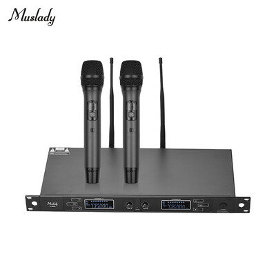 Muslady U-6002 Professional Dual-Channel UHF Wireless Microphone System with 2 Handheld Mics 1 Rack-Mount Receiver for Business
Muslady U-6002 Professional Dual-Channel UHF Wireless Microphone System with 2 Handheld Mics 1 Rack-Mount Receiver for Business