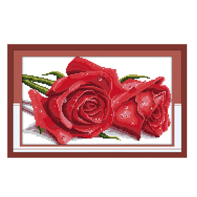 DIY Handmade Needlework Counted Cross Stitch Set Embroidery Kit 14CT Beautiful Roses Pattern Cross-Stitching 36 25cm Home Decora
DIY Handmade Needlework Counted Cross Stitch Set Embroidery Kit 14CT Beautiful Roses Pattern Cross-Stitching 36 25cm Home Decora