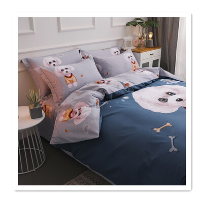 Four-piece bedding on a new cotton bed
