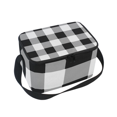 ALAZA Lunch Box Insulated Lunch Bag Large Cooler Tote Bag Black White Lattice for Men Women Girls Boys
ALAZA Lunch Box Insulated Lunch Bag Large Cooler Tote Bag Black White Lattice for Men Women Girls Boys