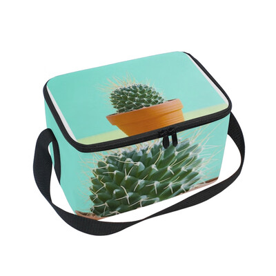 ALAZA Lunch Box Insulated Cactus Design Lunch Bag Large Cooler Tote Bagfor Men Women