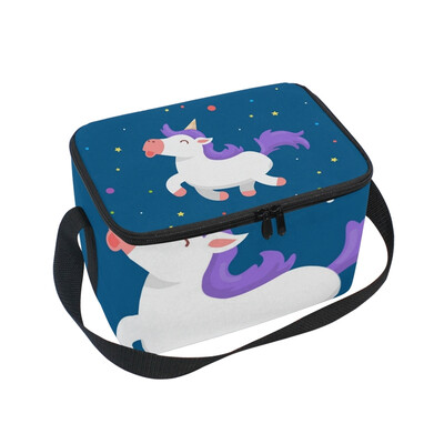 ALAZA Lunch Box Happy Cute Animal Insulated Lunch Bag Large Cooler Tote Bagfor Men Women