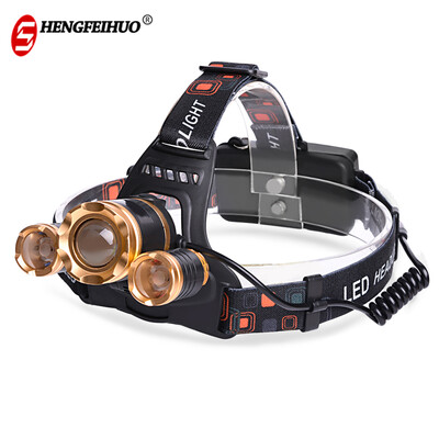 Shengfeihuo LED Three-headed Zoom Rechargeable Miner Light