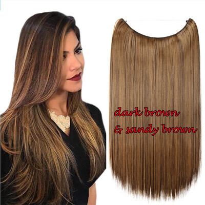 20-22 inches Invisible Wire No Clips in Hair Extensions Secret Fish Line Hairpieces Silky Straight real natural Synthetic
20-22 inches Invisible Wire No Clips in Hair Extensions Secret Fish Line Hairpieces Silky Straight real natural Synthetic