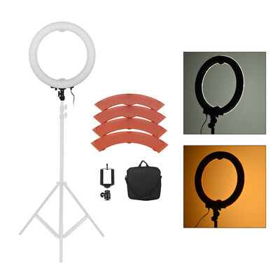 Andoer 36W LED Video Ring Light Photography Studio Fill-in Light 360pcs LED Beads 5500K Adjustable Brightness with Color Filters C
Andoer 36W LED Video Ring Light Photography Studio Fill-in Light 360pcs LED Beads 5500K Adjustable Brightness with Color Filters C