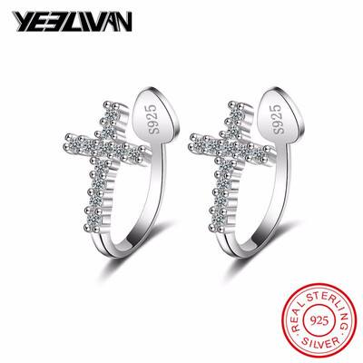 Exquisite Cross Ear Clip 925 Sterling Silver Small Crystal Earrings for Women Korean Style Cuff Earrings Fashion Girls Jewelry
Exquisite Cross Ear Clip 925 Sterling Silver Small Crystal Earrings for Women Korean Style Cuff Earrings Fashion Girls Jewelry