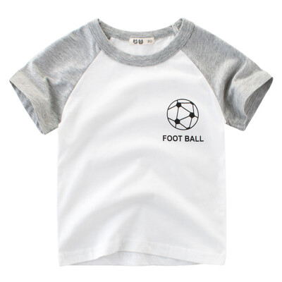 Boy Short Sleeve Cotton T-Shirt Round Neck Tops Summer Kids Clothes Sports Shirt Tee Dark Blue 90
Boy Short Sleeve Cotton T-Shirt Round Neck Tops Summer Kids Clothes Sports Shirt Tee Dark Blue 90