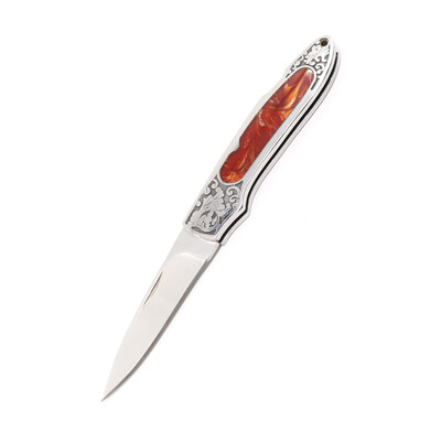 Stainless Steel Folding Knife&Pattern Handle