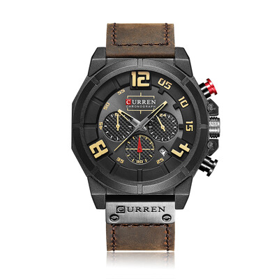 CURREN Fashion Sport Genuine Leather Men Watches 1ATM Life Water-resistant Quartz Man Watch Relogio Musculino Chronograph
CURREN Fashion Sport Genuine Leather Men Watches 1ATM Life Water-resistant Quartz Man Watch Relogio Musculino Chronograph