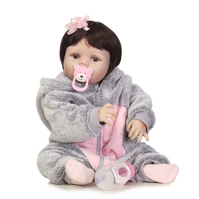 Reborn Baby Girl Doll 22 inch Soft Full Silicone Vinyl Body Lifelike Toddler Doll Play House Bath Toy Gift for ages 3 With Blue
Reborn Baby Girl Doll 22 inch Soft Full Silicone Vinyl Body Lifelike Toddler Doll Play House Bath Toy Gift for ages 3 With Blue
