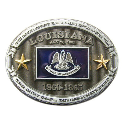 New Vintage Oval Louisiana State Flag Belt Buckle Gurtelschnalle Boucle de ceinture BUCKLE-FG021
New Vintage Oval Louisiana State Flag Belt Buckle Gurtelschnalle Boucle de ceinture BUCKLE-FG021