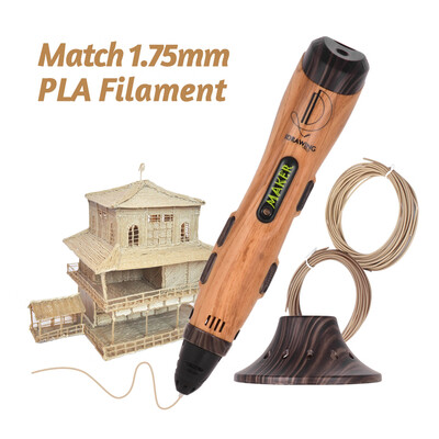 IDRAWING 3D Printing Pen Intelligent Three Dimension Drawing Pen with Pen Guard&USB Cable Bonus Wood-Color PLA Filament Refill
IDRAWING 3D Printing Pen Intelligent Three Dimension Drawing Pen with Pen Guard&USB Cable Bonus Wood-Color PLA Filament Refill