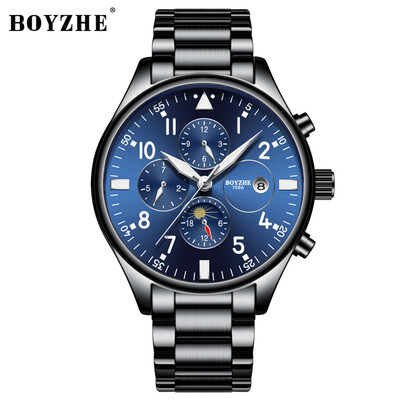 BOYZHE WL002-G Watch Brand Luminous Waterproof Business Full-automatic Mechanical Men Stainless Steel Wrist Watch with Gift Box
BOYZHE WL002-G Watch Brand Luminous Waterproof Business Full-automatic Mechanical Men Stainless Steel Wrist Watch with Gift Box