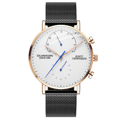 Mens Watches GUANQIN Top Brand Chronograph Luminous Clock Luxury Men Business Creative Mesh Strap Quartz Watch relogio masculino
Mens Watches GUANQIN Top Brand Chronograph Luminous Clock Luxury Men Business Creative Mesh Strap Quartz Watch relogio masculino
