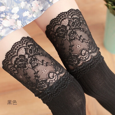 Lace over knee socks Vertical top high tube cotton sole stockings Antiskid stockings
Lace over knee socks Vertical top high tube cotton sole stockings Antiskid stockings
