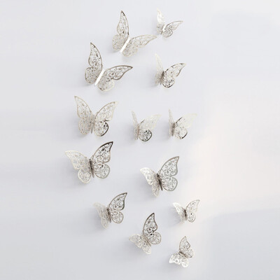 12pcsset 3D Butterfly Wall Stickers Removable Mural Stickers DIY Art Wall Decals Decor with Glue for Bedroom Wedding Party--Silve
12pcsset 3D Butterfly Wall Stickers Removable Mural Stickers DIY Art Wall Decals Decor with Glue for Bedroom Wedding Party--Silve