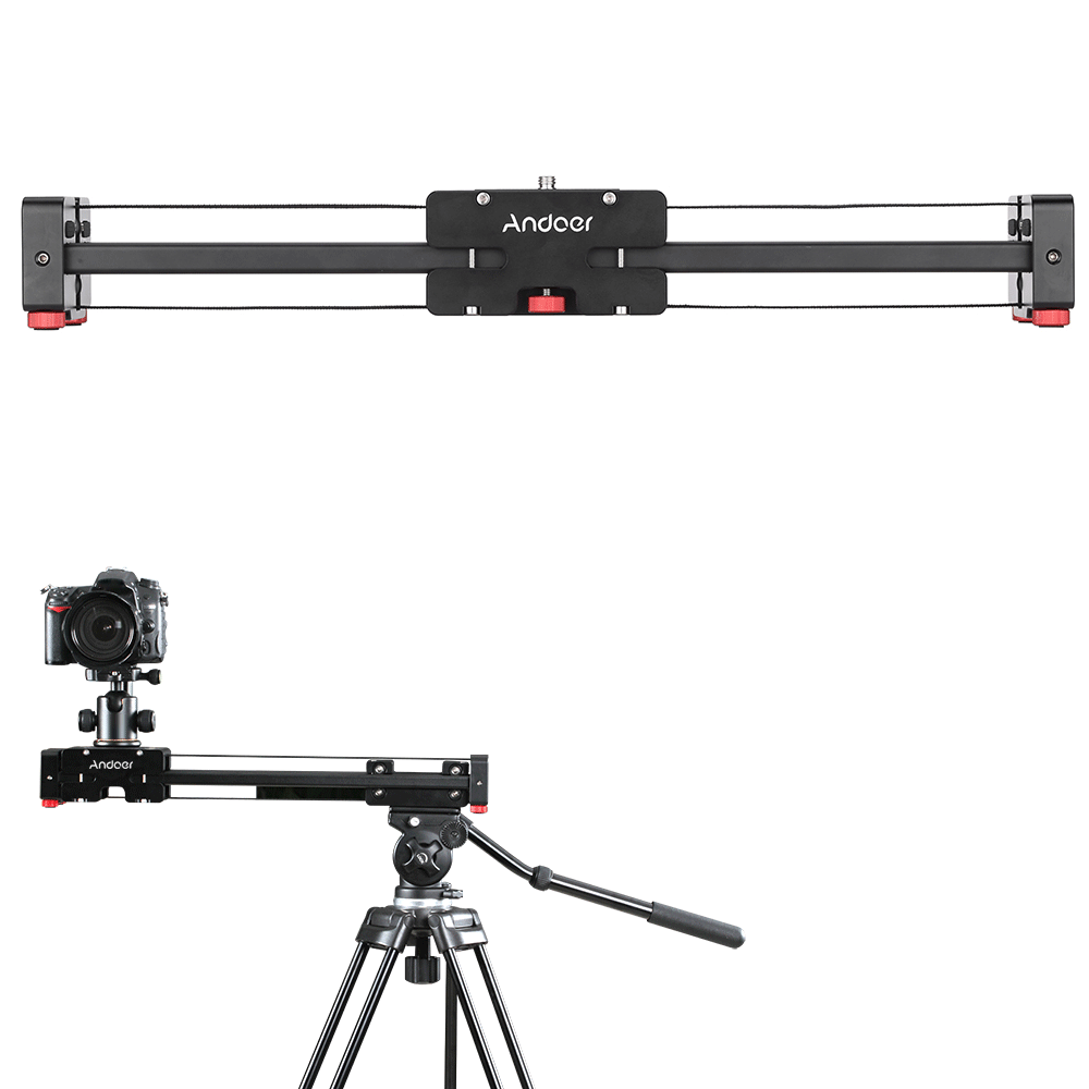 Andoer V2-500 Compact Retractable Track Dolly Slider 50cm Rail Shooting Video Stabilizer 86cm Actual Sliding Distance with 14" an
Andoer V2-500 Compact Retractable Track Dolly Slider 50cm Rail Shooting Video Stabilizer 86cm Actual Sliding Distance with 14" an